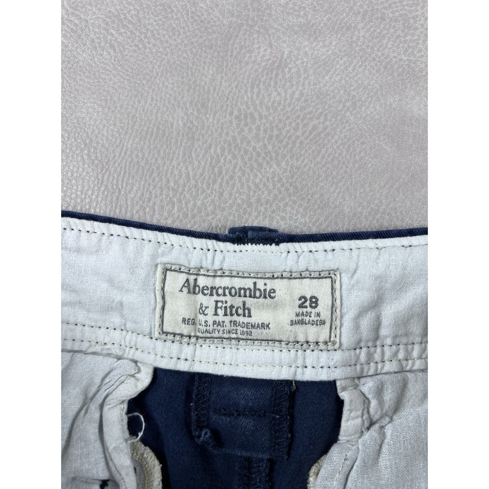 Y2K Abercrombie And Fitch Cargo Shorts Size 28 Blue Vintage Pockets - Picture 3 of 7